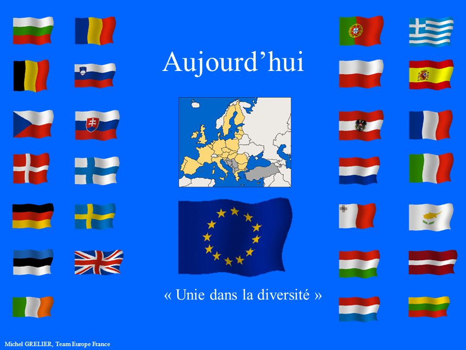 Aujourdhui Michel GRELIER, Team Europe France « Unie dans la diversité »