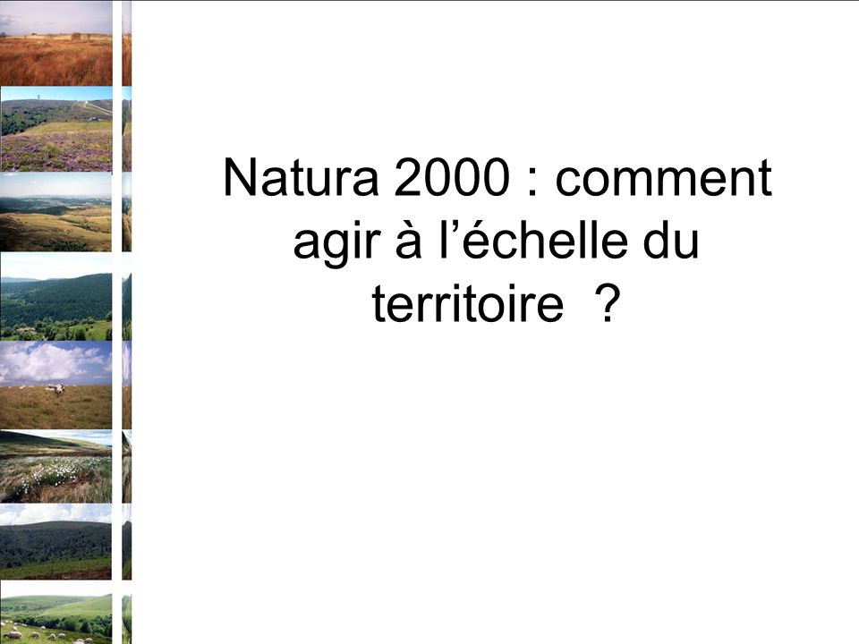 Natura 2000 : comment agir à léchelle du territoire