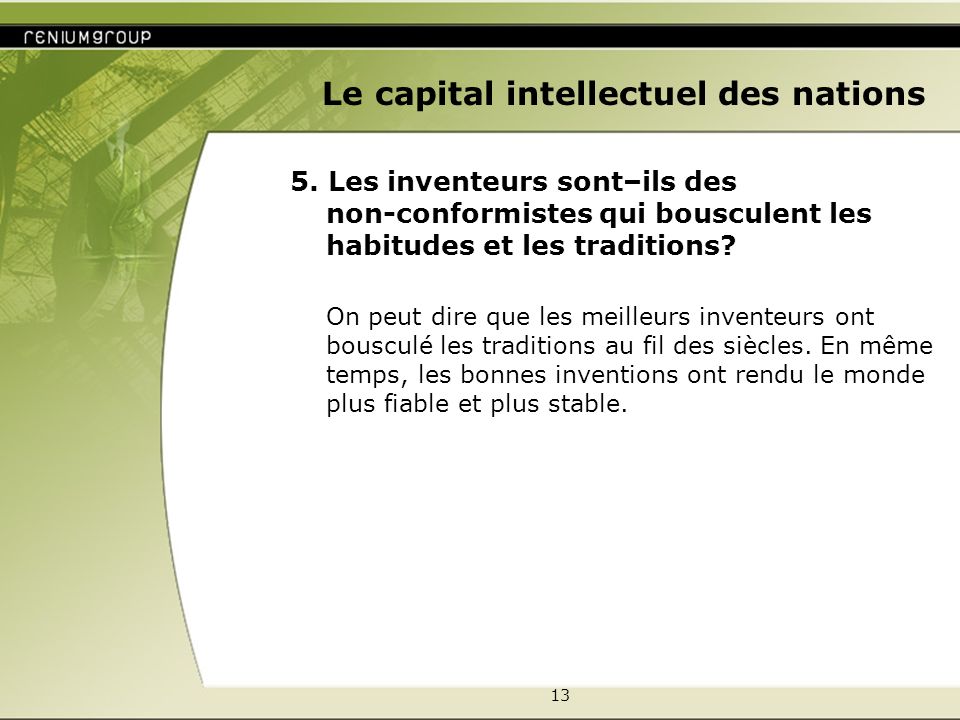 13 Le capital intellectuel des nations 5.