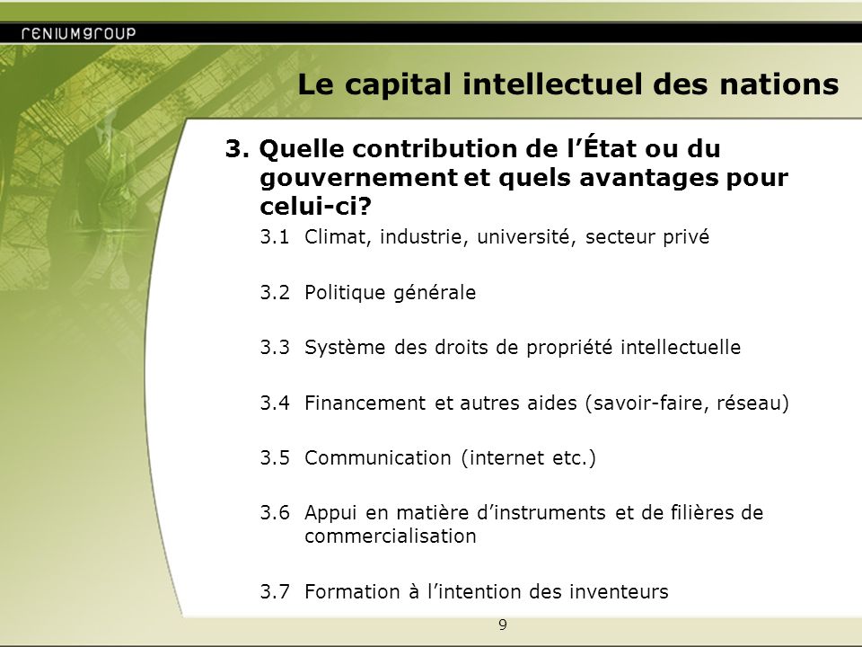 9 Le capital intellectuel des nations 3.