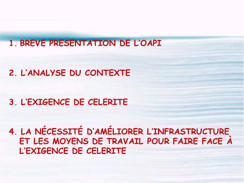 1. BREVE PRESENTATION DE LOAPI 2. LANALYSE DU CONTEXTE 3.