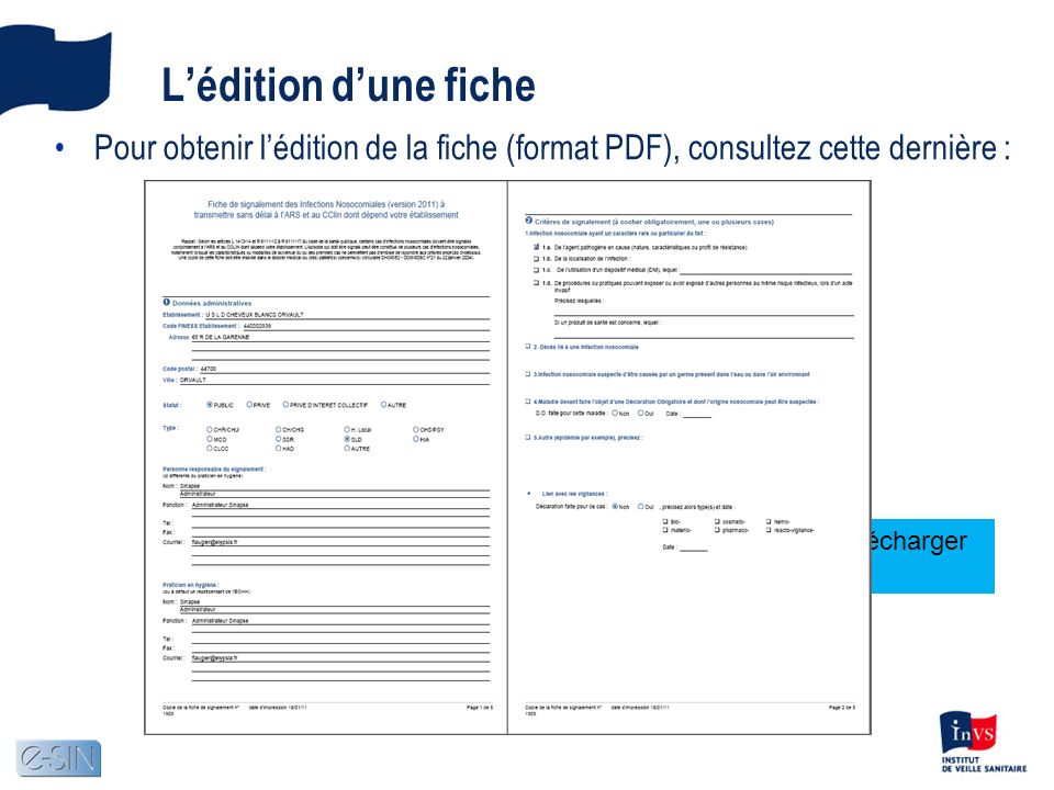 Lédition dune fiche Pour obtenir lédition de la fiche (format PDF), consultez cette dernière : Cliquez sur le bouton pour télécharger lédition de la fiche