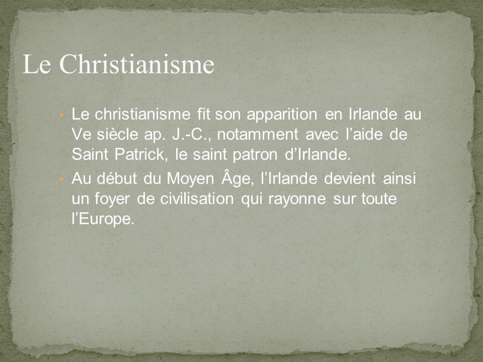 Le christianisme fit son apparition en Irlande au Ve siècle ap.