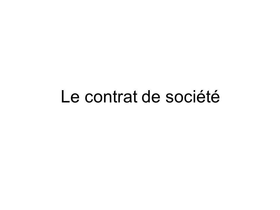 Le contrat de société