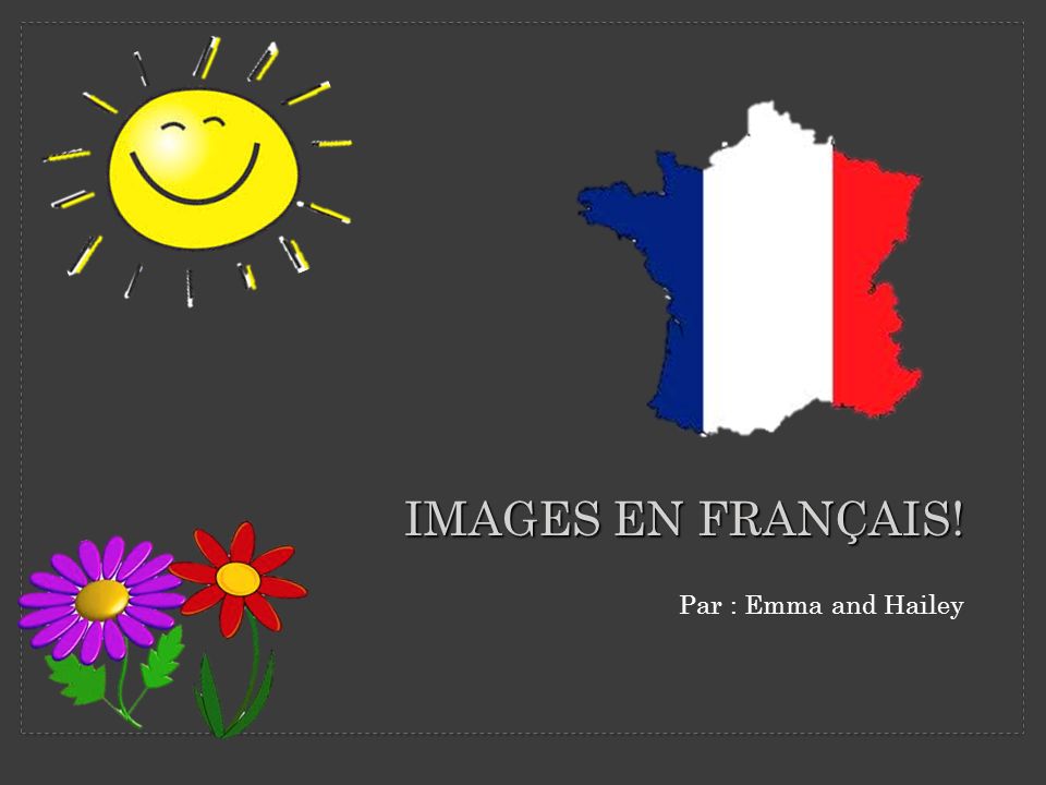 IMAGES EN FRANÇAIS! Par : Emma and Hailey