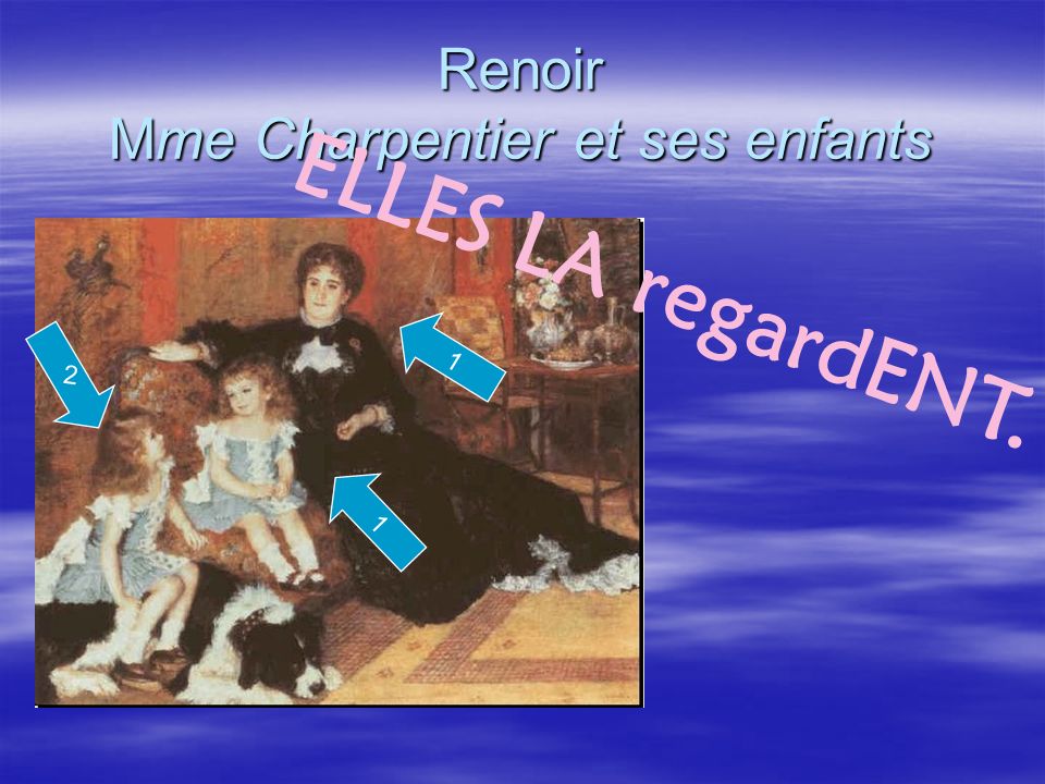 Renoir Mme Charpentier et ses enfants 1 1 ELLES LA regardENT. 2