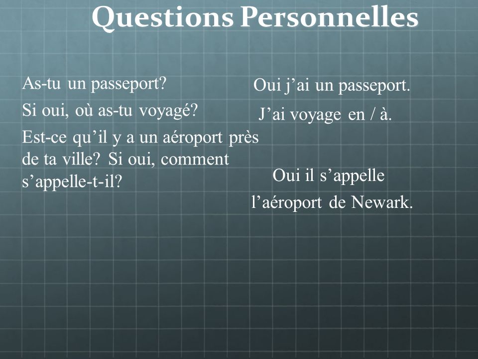 À laéroport Contexte: vous êtes à laéroport de Charles de Gaulle.