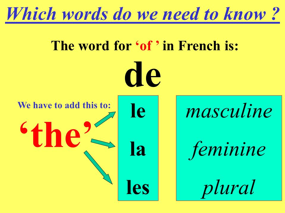 In French, instead of saying some we say of the. Whats the problem.