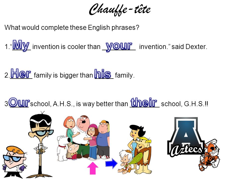 Chauffe-tête What would complete these English phrases.