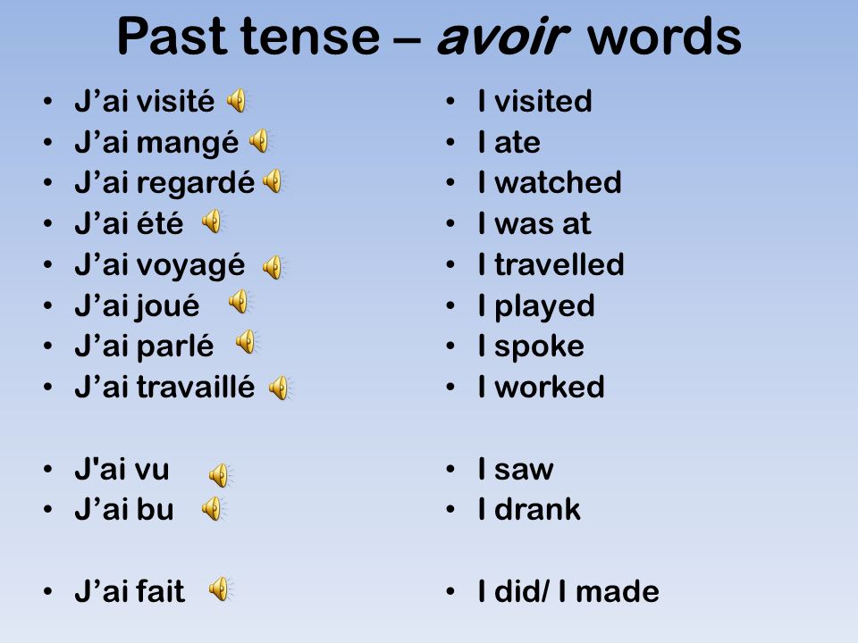 PAST TENSE Le passé - composé. This resource will focus on the past tense.