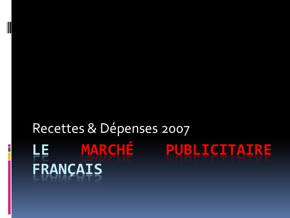 Recettes & Dépenses 2007