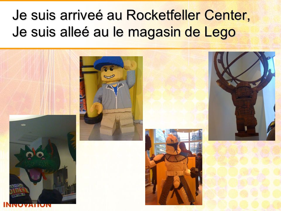 Je suis arriveé au Rocketfeller Center, Je suis alleé au le magasin de Lego