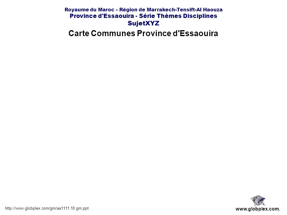 Carte Communes Province d Essaouira
