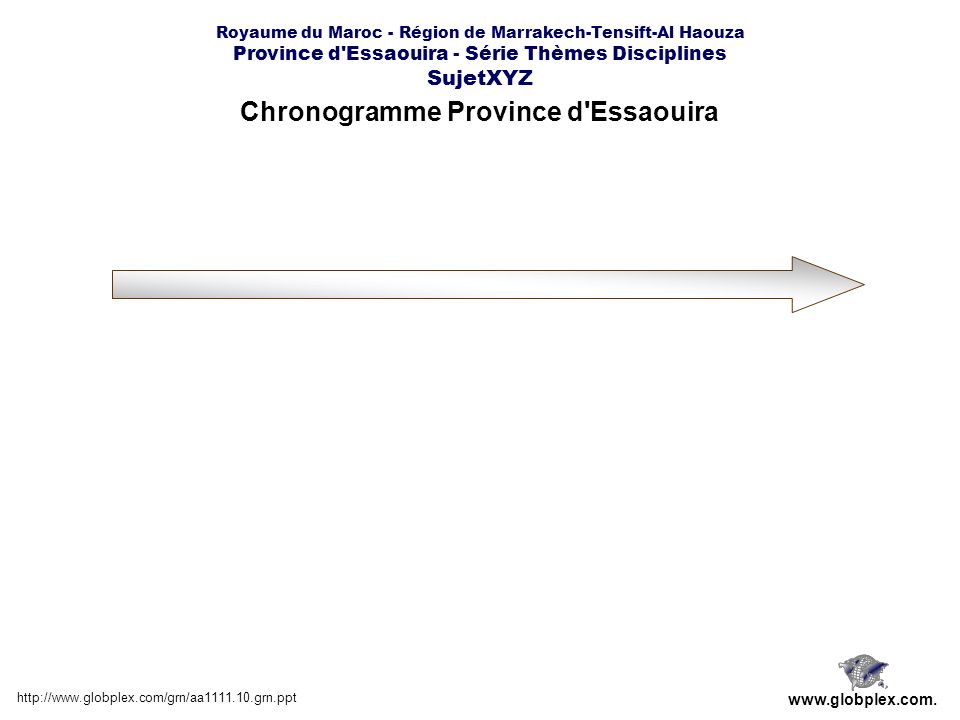 Chronogramme Province d Essaouira