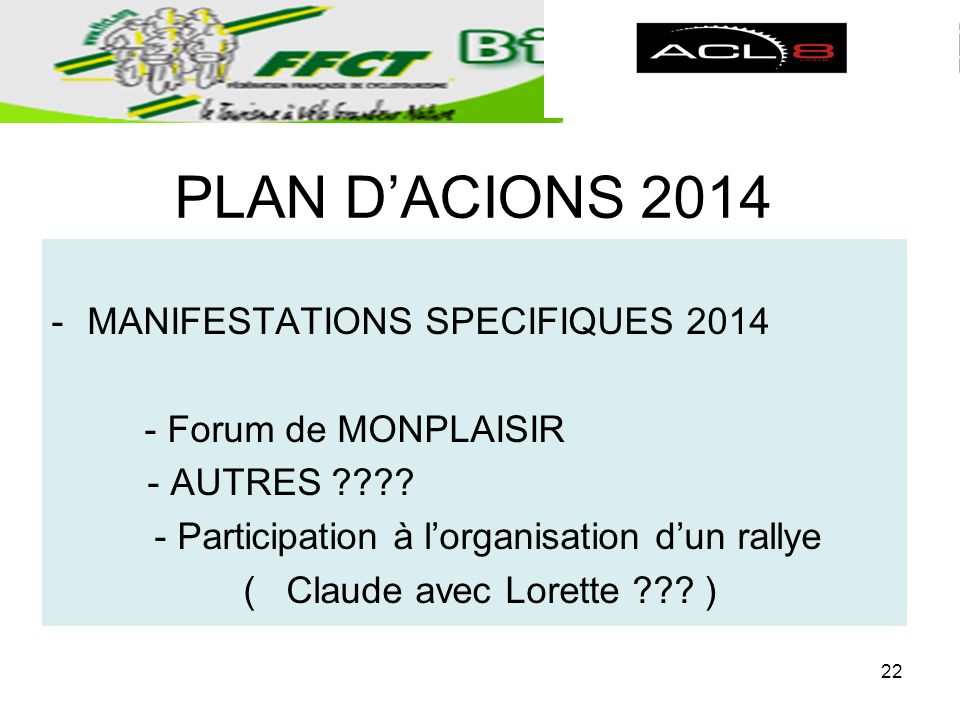 PLAN DACIONS MANIFESTATIONS SPECIFIQUES Forum de MONPLAISIR - AUTRES .