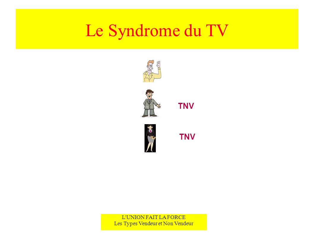 Le Syndrome du TV L UNION FAIT LA FORCE Les Types Vendeur et Non Vendeur TNV