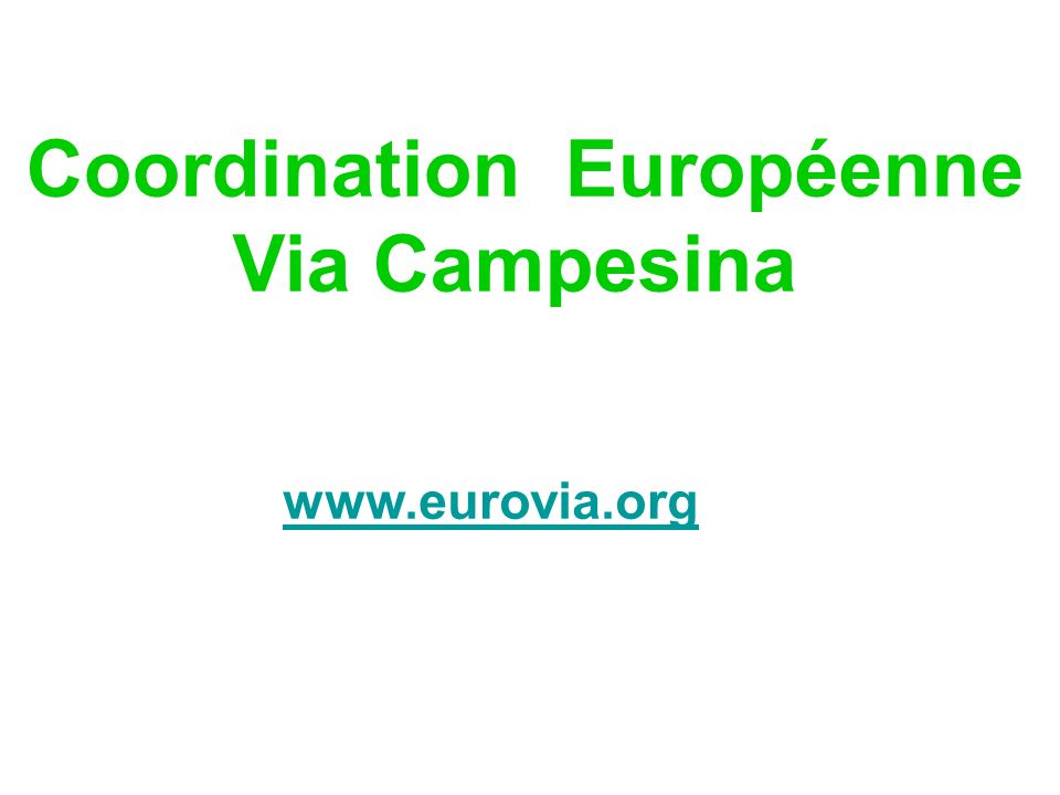 Coordination Européenne Via Campesina
