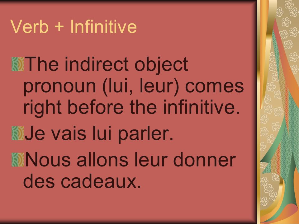 Négation Lui and leur cnnot be separated from the verb by a negative word.