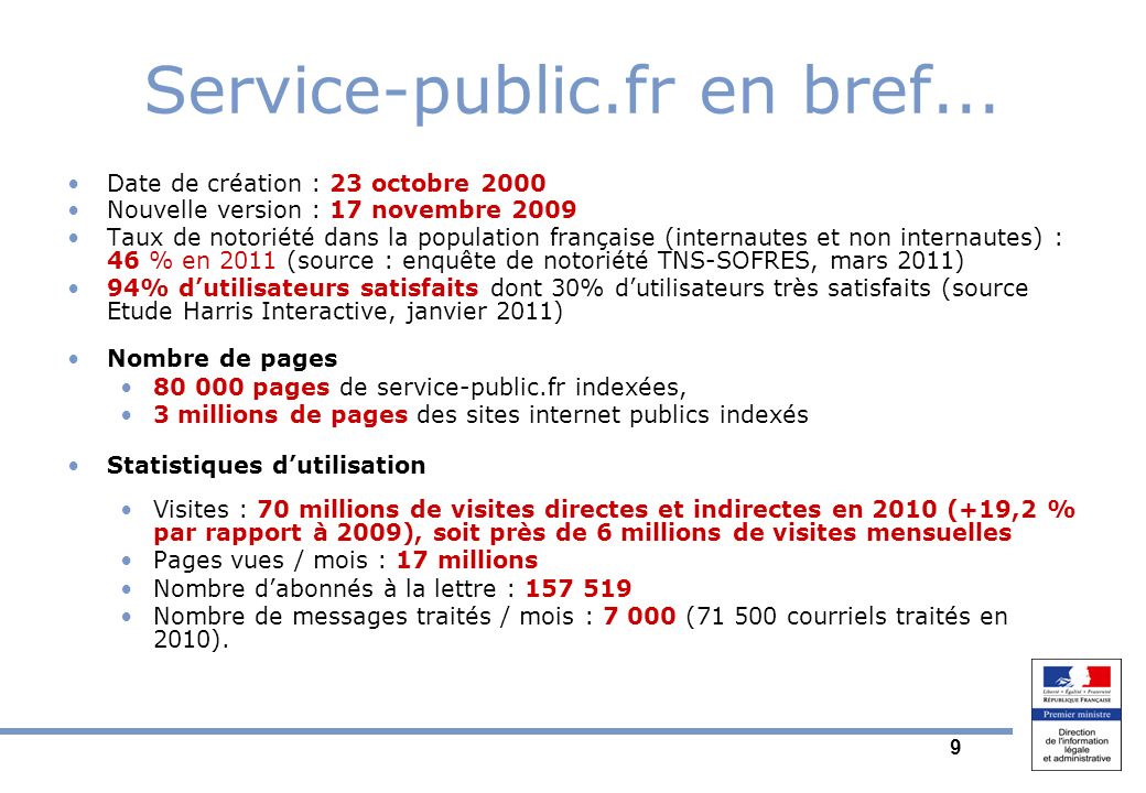 9 Service-public.fr en bref...