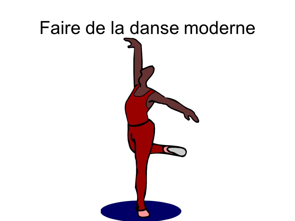 Faire de la danse moderne
