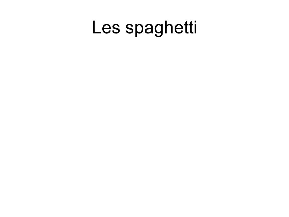 Les spaghetti