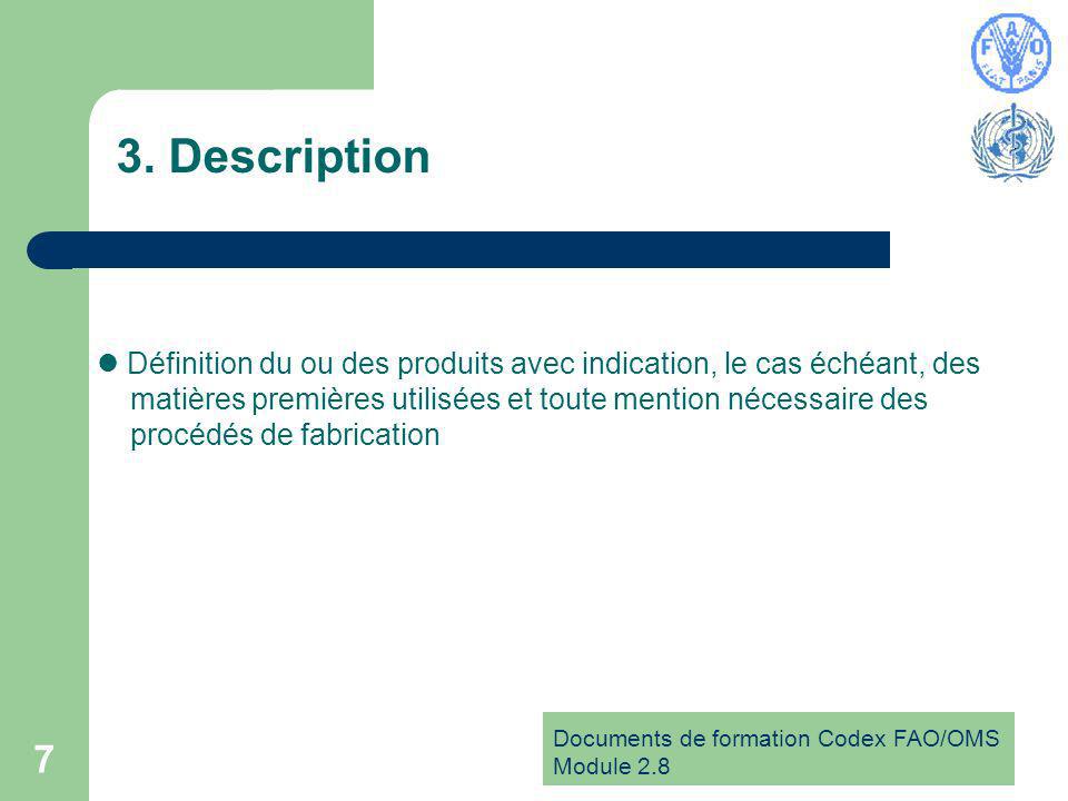 Documents de formation Codex FAO/OMS Module