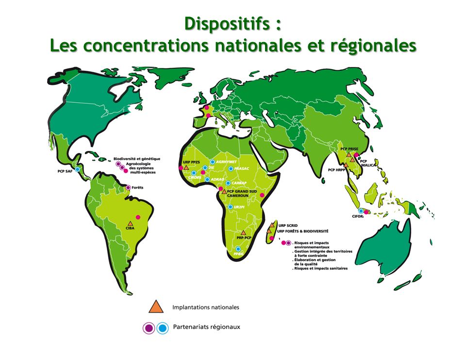 Dispositifs : Les concentrations nationales et régionales