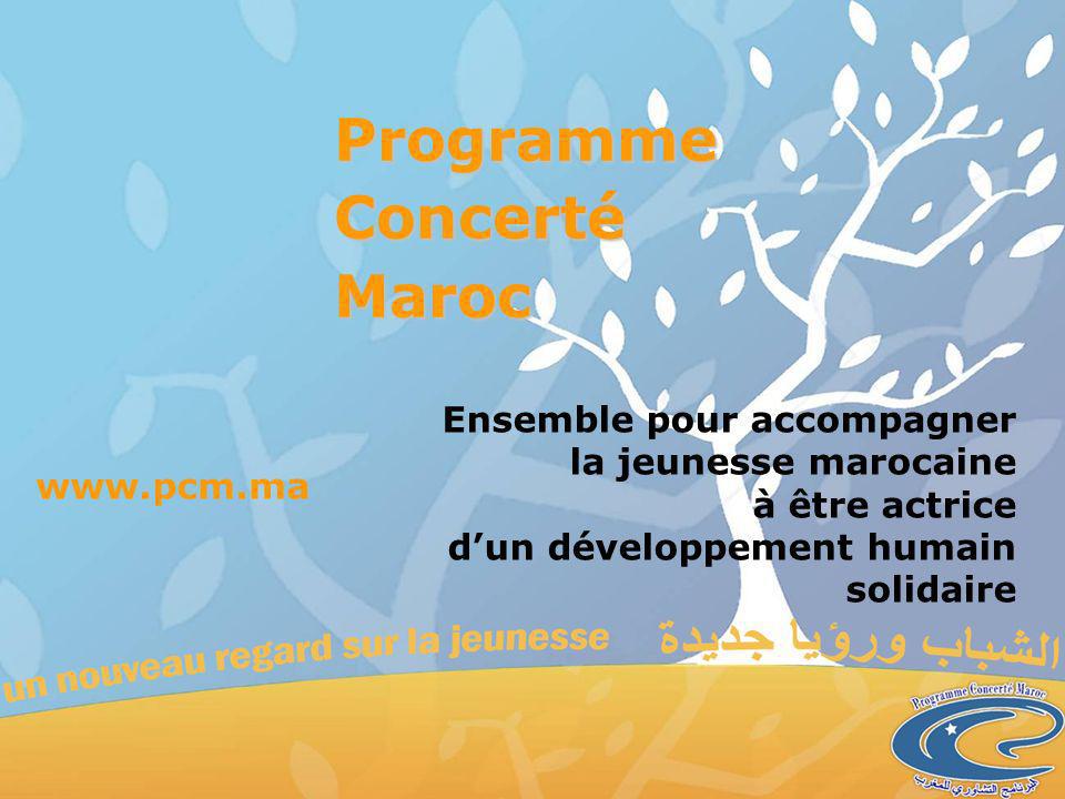 Ensemble pour accompagner la jeunesse marocaine à être actrice dun développement humain solidaire ProgrammeConcertéMaroc