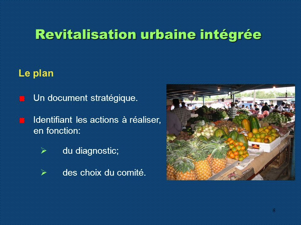 8 Revitalisation urbaine intégrée Un document stratégique.