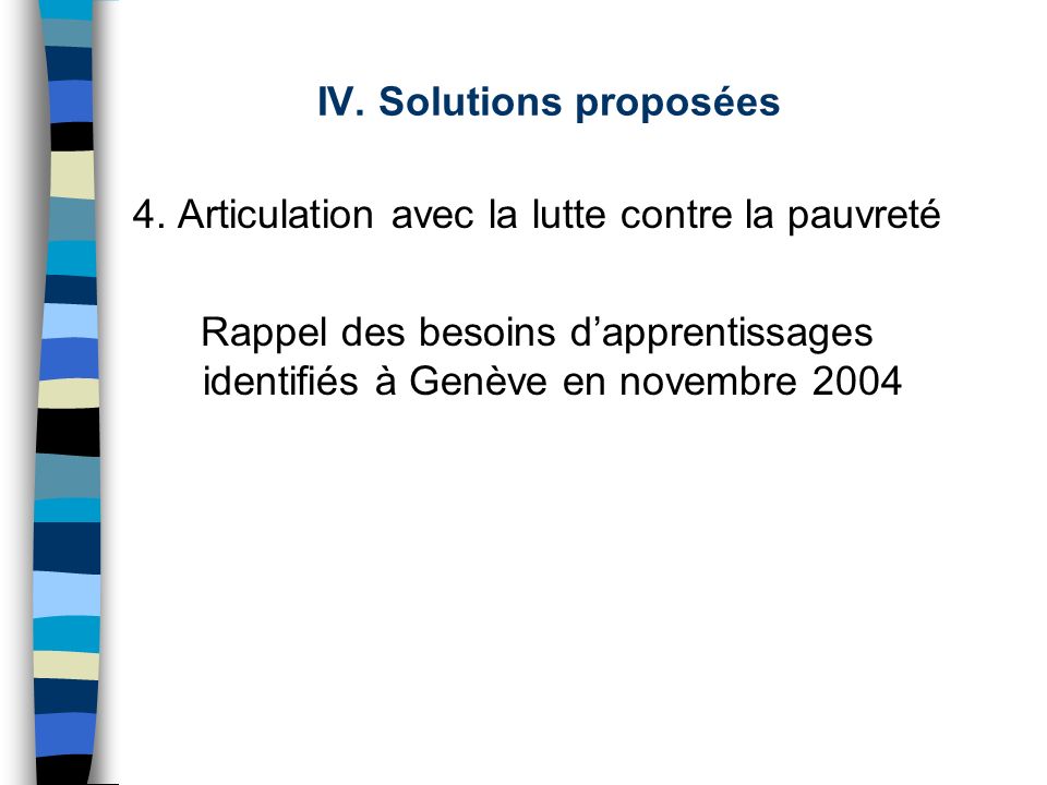 IV. Solutions proposées 4.