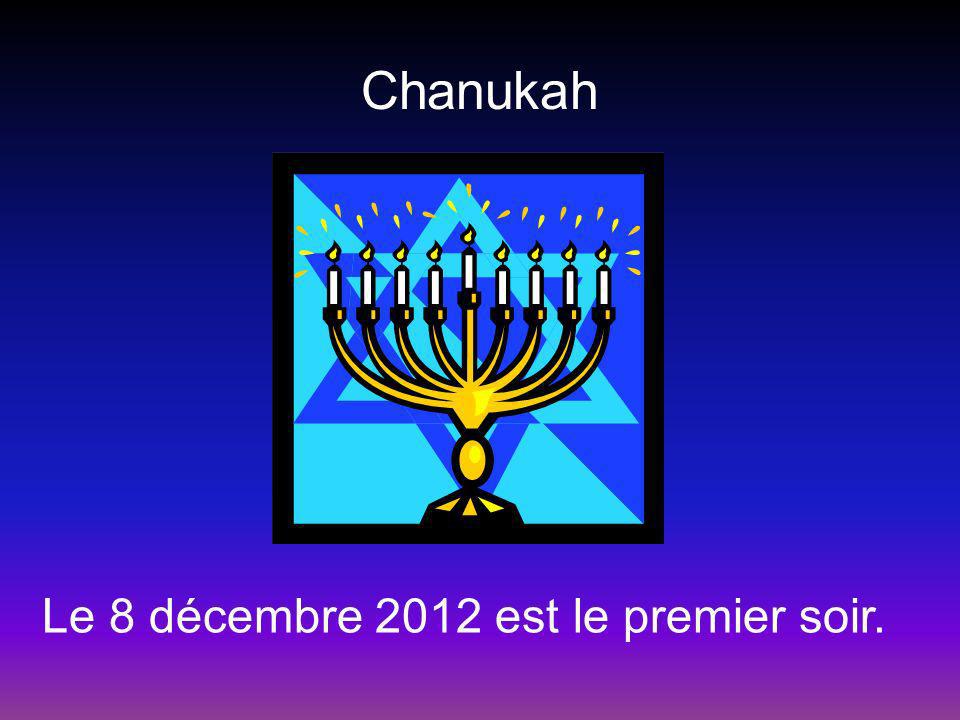 Chanukah Le 8 décembre 2012 est le premier soir.