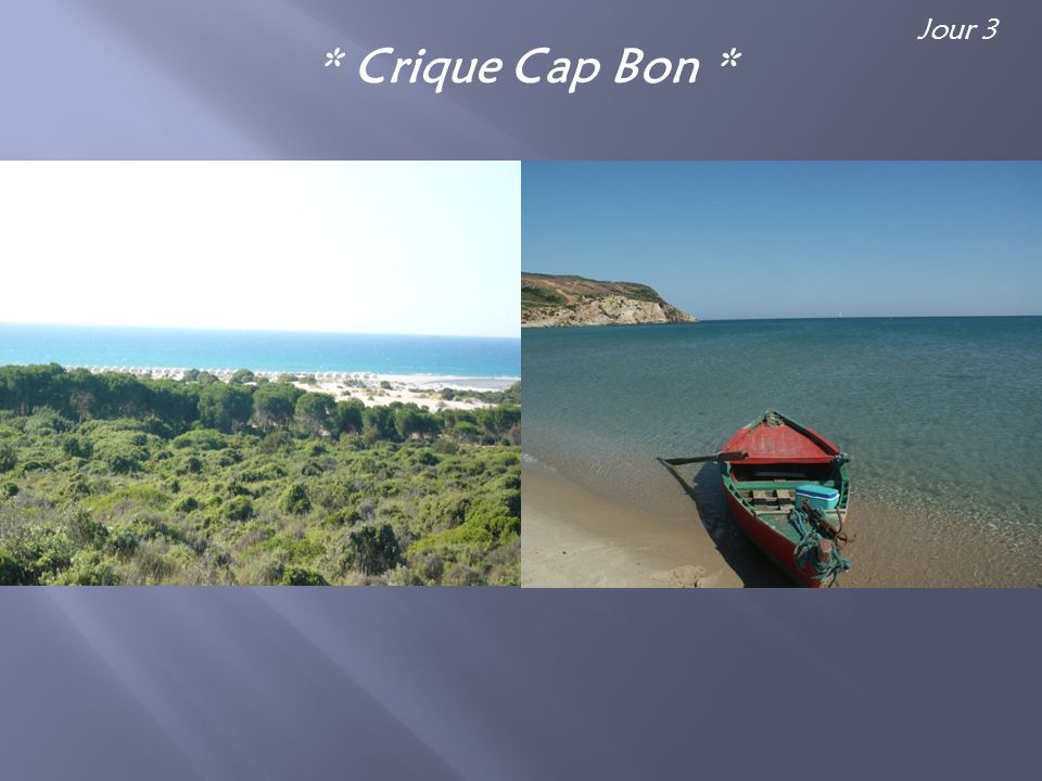 * Crique Cap Bon * Jour 3