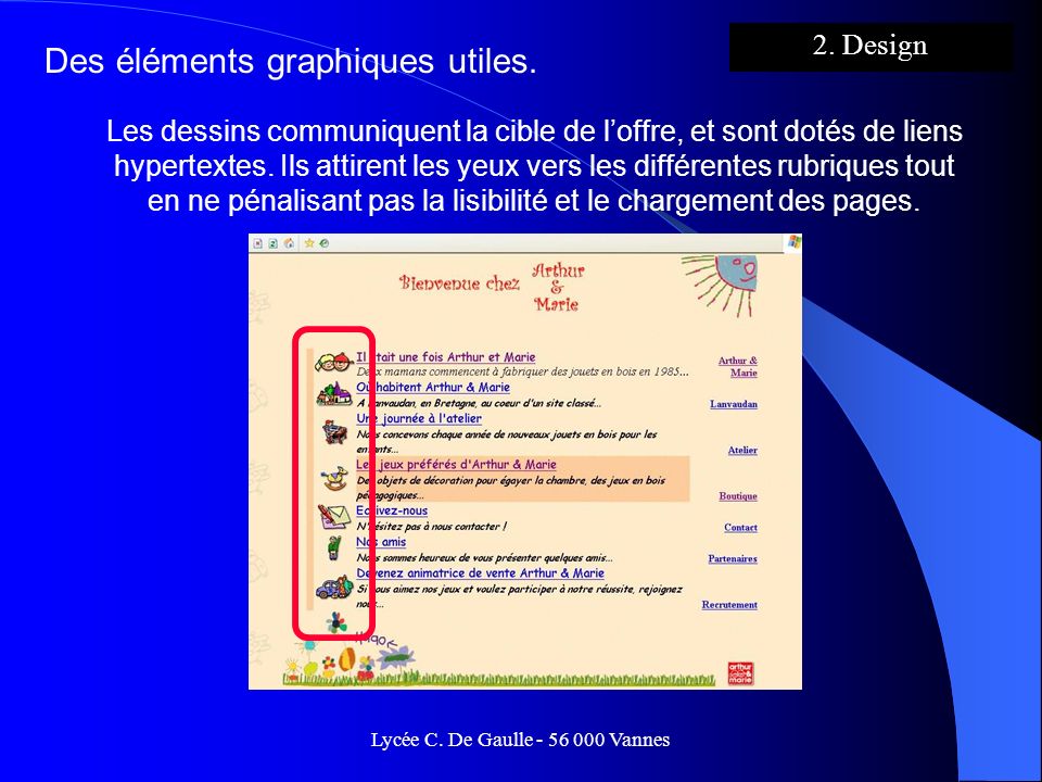Lycée C. De Gaulle Vannes 2. Design Des éléments graphiques utiles.