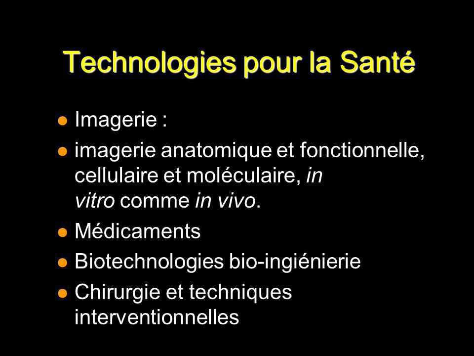 Technologies pour la Santé l Imagerie : l imagerie anatomique et fonctionnelle, cellulaire et moléculaire, in vitro comme in vivo.