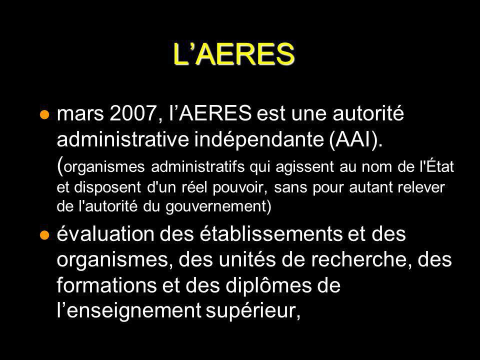 LAERES l mars 2007, lAERES est une autorité administrative indépendante (AAI).