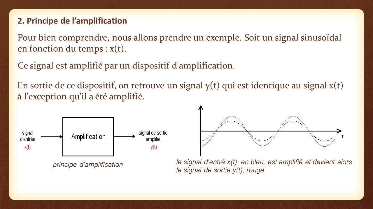 2: Rôle des amplificateurs dans la transmission de l'information.