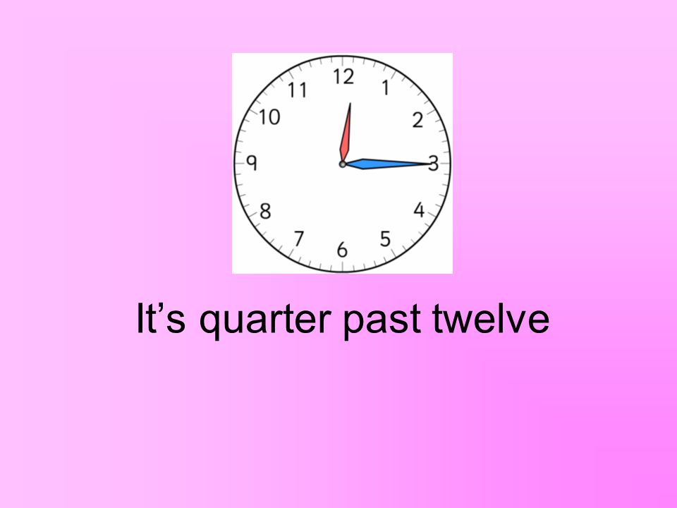 It’s quarter past eight