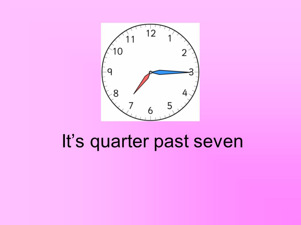 It’s quarter past four