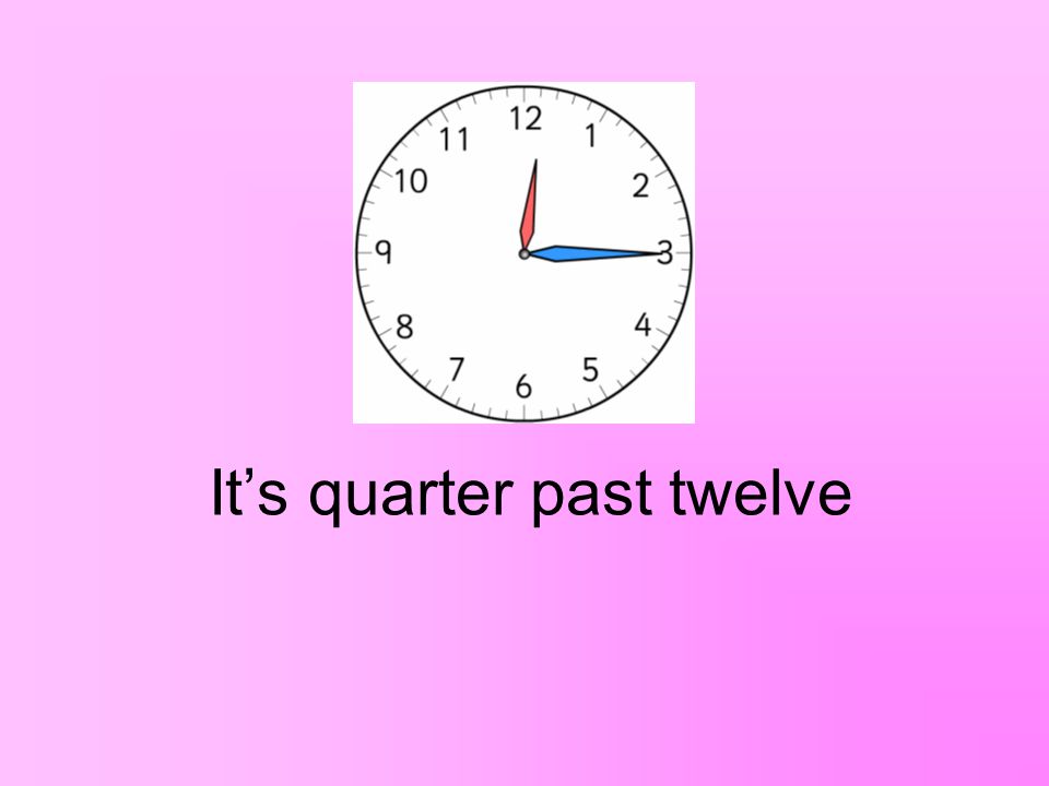 It’s quarter past seven