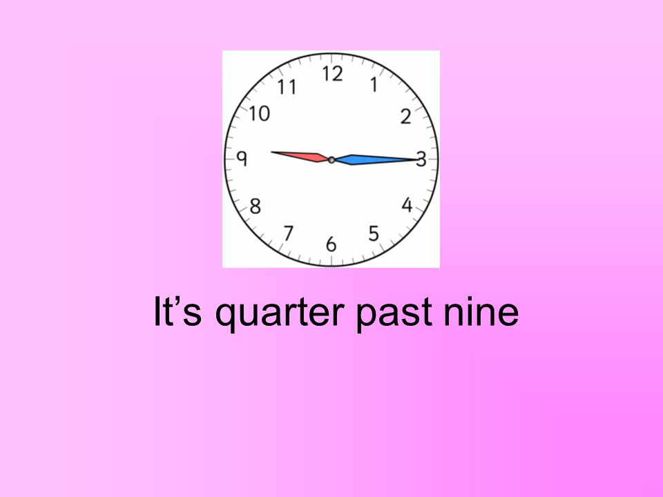 It’s quarter past twelve