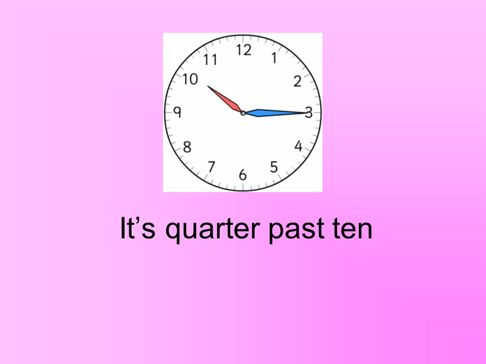 It’s quarter past five