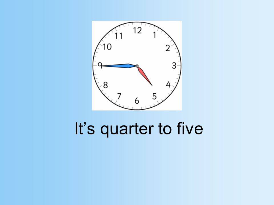 It’s quarter to three