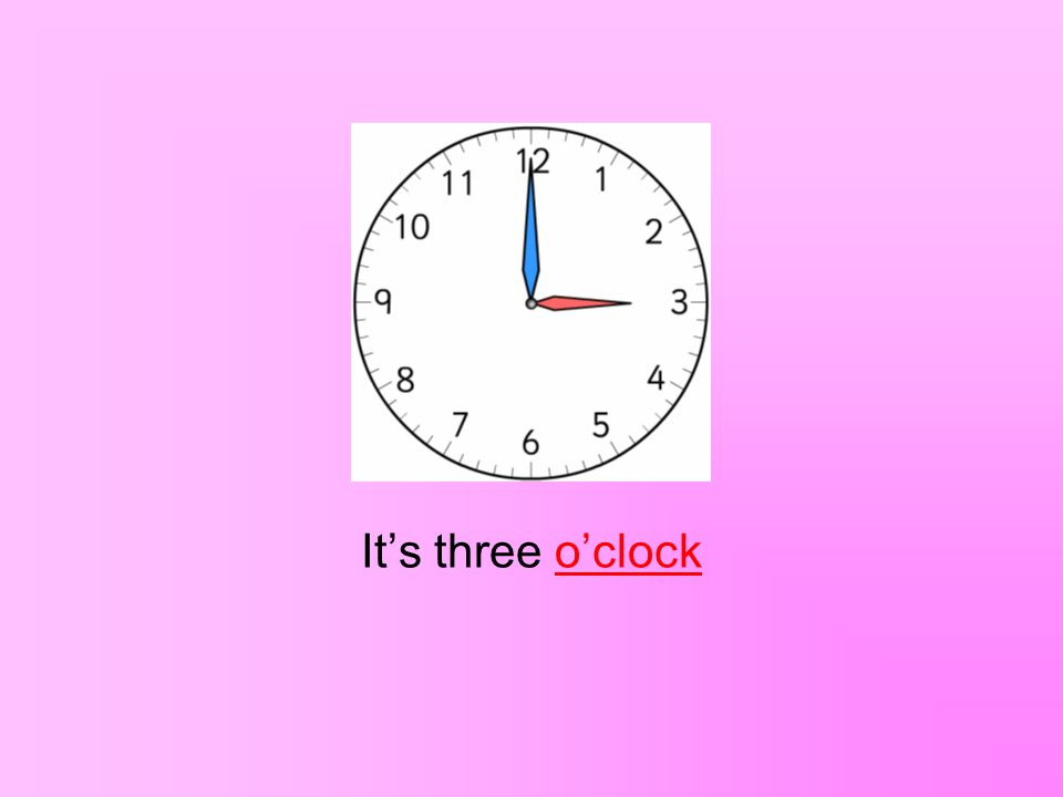 It’s six o’clock