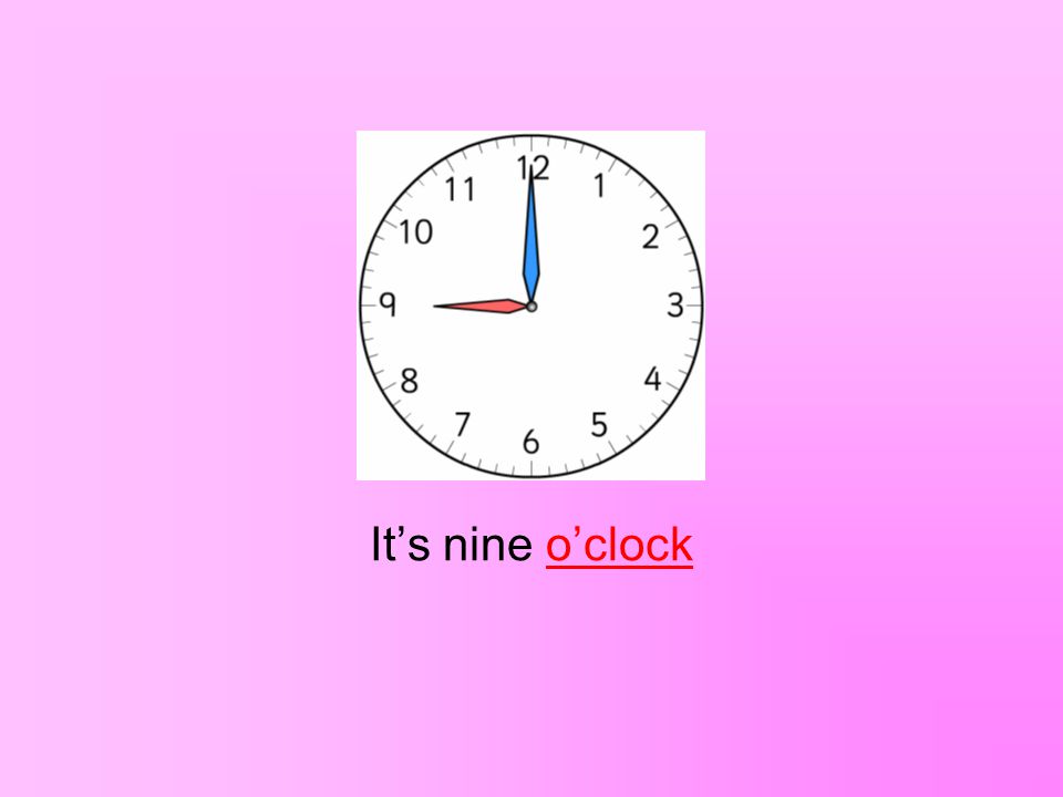 It’s eight o’clock