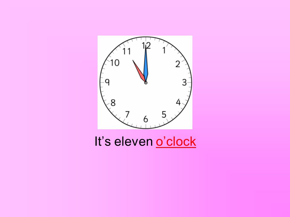 It’s nine o’clock