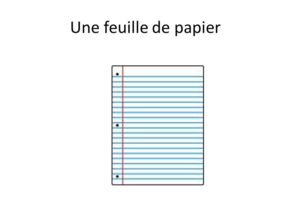 Une feuille de papier