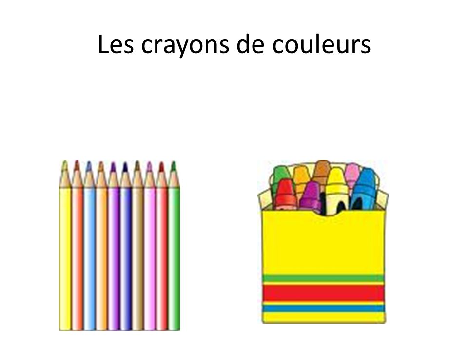 Les crayons de couleurs