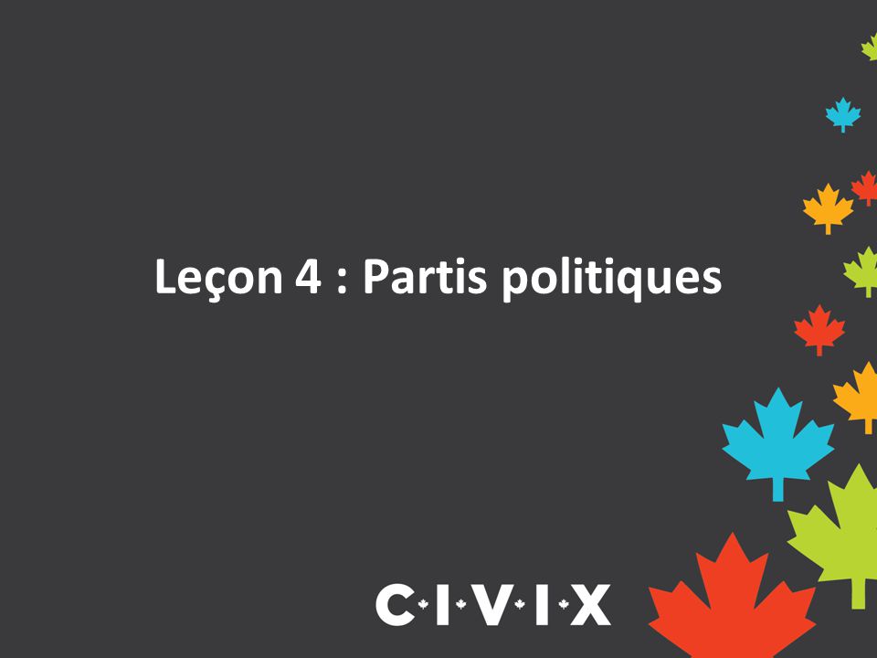 Leçon 4 : Partis politiques