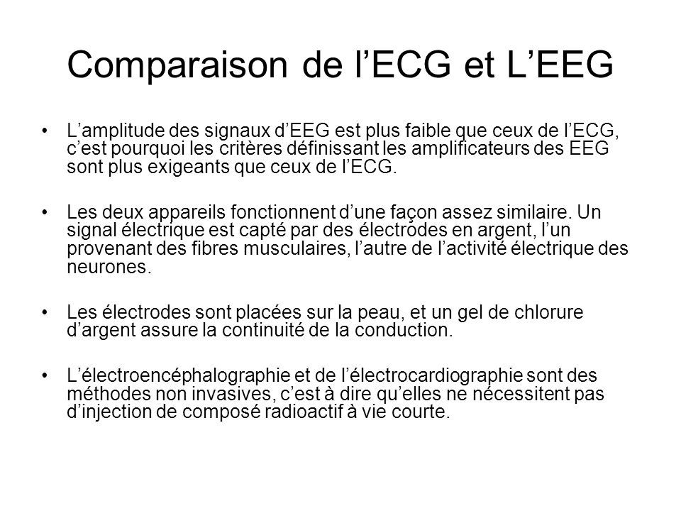 Quelles sont les différences entre les gels EEG, ECG