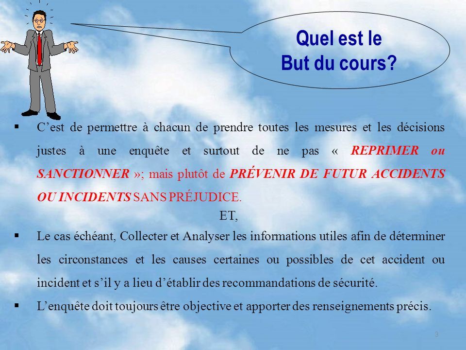 COURS EN ENQUETE SUR LES ACCIDENTS ET INCIDENTS D’AVIATION Ppt Télécharger